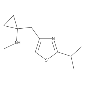 N-methyl-1-{[2-(propan-2-yl)-1,3-thiazol-4-yl]methyl}cyclopropan-1-amine Structure