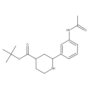 Tert-butyl 3-(3-acetamidophenyl)piperazine-1-carboxylate Structure