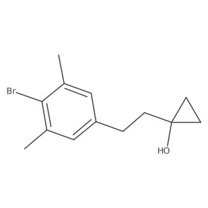 1-[2-(4-Bromo-3,5-dimethylphenyl)ethyl]cyclopropan-1-ol结构式