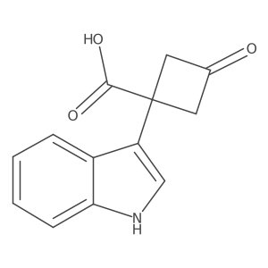 1-(1H-indol-3-yl)-3-oxocyclobutane-1-carboxylic acid Structure