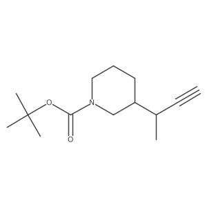 Tert-butyl 3-(but-3-yn-2-yl)piperidine-1-carboxylate结构式
