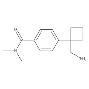 4-[1-(aminomethyl)cyclobutyl]-N,N-dimethylbenzamide结构式
