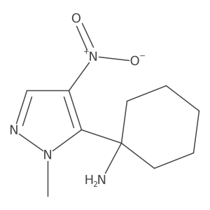 1-(1-methyl-4-nitro-1H-pyrazol-5-yl)cyclohexan-1-amine结构式