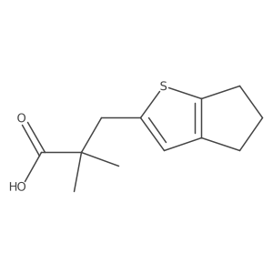 3-{4H,5H,6H-cyclopenta[b]thiophen-2-yl}-2,2-dimethylpropanoic acid Structure