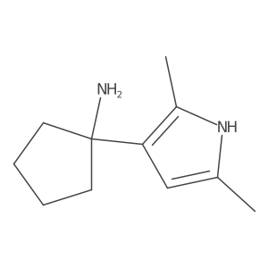 1-(2,5-dimethyl-1H-pyrrol-3-yl)cyclopentan-1-amine结构式