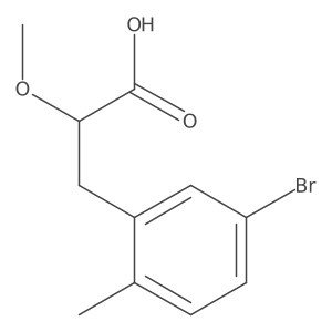 3-(5-Bromo-2-methylphenyl)-2-methoxypropanoic acid结构式