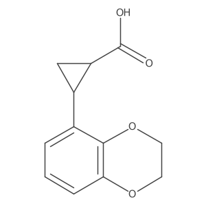 2-(2,3-Dihydro-1,4-benzodioxin-5-yl)cyclopropane-1-carboxylic acid结构式