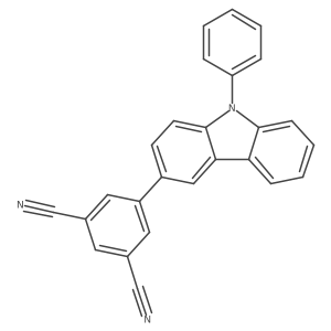 5-(9-Phenyl-9H-carbazol-3-yl)isophthalonitrile结构式