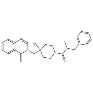 3-({4-hydroxy-1-[(2S)-2-methyl-3-phenylpropanoyl]piperidin-4-yl}methyl)-3,4-dihydroquinazolin-4-one结构式