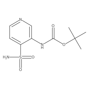 Tert-butyl N-(4-sulfamoylpyridin-3-yl)carbamate结构式