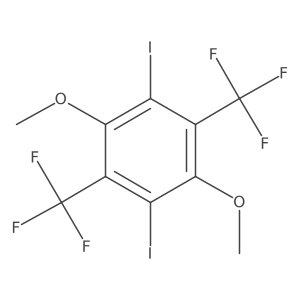 1,4-Diiodo-2,5-dimethoxy-3,6-bis(trifluoromethyl)benzene结构式