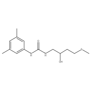 1-(3,5-Dimethylphenyl)-3-(2-hydroxy-4-methylsulfanylbutyl)urea结构式