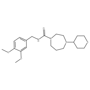 N-[(3,4-Dimethoxyphenyl)methyl]-4-(thian-4-yl)-1,4-diazepane-1-carboxamide Structure