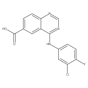 4-[(3-Chloro-4-fluorophenyl)amino]quinazoline-6-carboxylic acid结构式