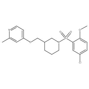 4-{[1-(5-Chloro-2-methoxybenzenesulfonyl)piperidin-3-yl]methoxy}-2-methylpyridine结构式