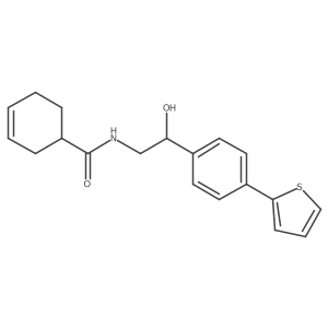 N-{2-hydroxy-2-[4-(thiophen-2-yl)phenyl]ethyl}cyclohex-3-ene-1-carboxamide Structure