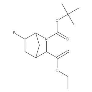 2-O-tert-butyl 3-O-ethyl 6-fluoro-2-azabicyclo[2.2.1]heptane-2,3-dicarboxylate Structure