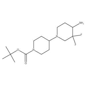 tert-Butyl 4-amino-3,3-difluoro-[1,4'-bipiperidine]-1'-carboxylate结构式