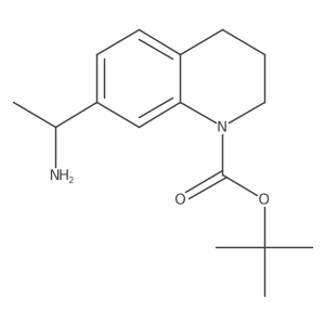 tert-Butyl (R)-7-(1-aminoethyl)-3,4-dihydroquinoline-1(2H)-carboxylate结构式