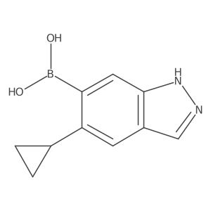 (5-cyclopropyl-1H-indazol-6-yl)boronic acid结构式