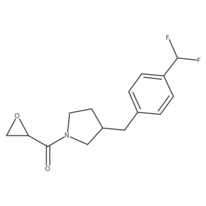 3-{[4-(Difluoromethyl)phenyl]methyl}-1-(oxirane-2-carbonyl)pyrrolidine结构式