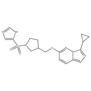 4-({3-[({3-cyclopropyl-[1,2,4]triazolo[4,3-b]pyridazin-6-yl}oxy)methyl]pyrrolidin-1-yl}sulfonyl)-1H-imidazole Structure