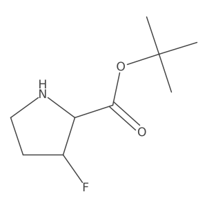 rac-tert-butyl (2R,3S)-3-fluoropyrrolidine-2-carboxylate Structure
