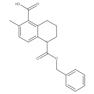 1-[(Benzyloxy)carbonyl]-6-methyl-1,2,3,4-tetrahydroquinoline-5-carboxylic acid结构式