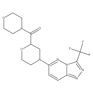 2-(Morpholine-4-carbonyl)-4-[3-(trifluoromethyl)-[1,2,4]triazolo[4,3-b]pyridazin-6-yl]morpholine Structure