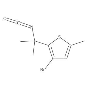 3-Bromo-2-(2-isocyanatopropan-2-yl)-5-methylthiophene结构式