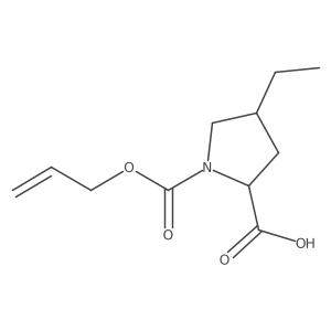 rac-(2R,4R)-4-ethyl-1-[(prop-2-en-1-yloxy)carbonyl]pyrrolidine-2-carboxylic acid结构式