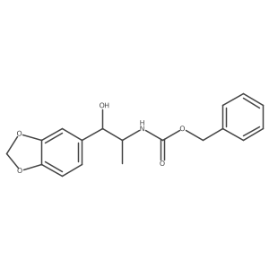 benzyl N-[(1R,2S)-1-(1,3-dioxaindan-5-yl)-1-hydroxypropan-2-yl]carbamate结构式