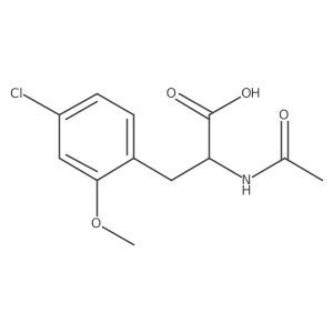 3-(4-Chloro-2-methoxyphenyl)-2-acetamidopropanoic acid Structure