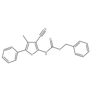 benzyl N-(3-cyano-4-methyl-5-phenylthiophen-2-yl)carbamate Structure