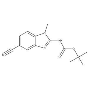 tert-butyl N-(5-cyano-1-methyl-1H-1,3-benzodiazol-2-yl)carbamate结构式