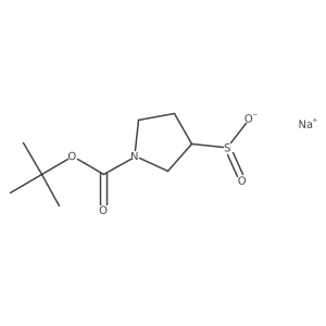 Sodium (R)-1-(tert-butoxycarbonyl)pyrrolidine-3-sulfinate结构式