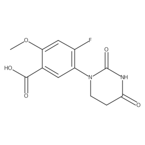 5-(2,4-Dioxohexahydropyrimidin-1-yl)-4-fluoro-2-methoxy-benzoic acid Structure