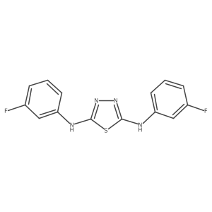 N2,N5-bis(3-fluorophenyl)-1,3,4-thiadiazole-2,5-diamine Structure