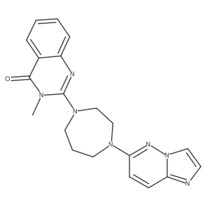2-(4-{Imidazo[1,2-b]pyridazin-6-yl}-1,4-diazepan-1-yl)-3-methyl-3,4-dihydroquinazolin-4-one结构式