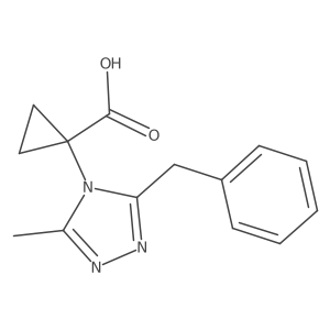 1-(3-benzyl-5-methyl-4H-1,2,4-triazol-4-yl)cyclopropane-1-carboxylic acid Structure