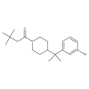 tert-Butyl 4-((6-bromopyridin-2-yl)difluoromethyl)piperidine-1-carboxylate Structure