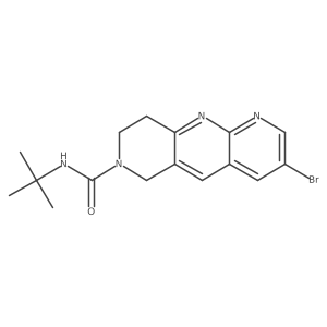 3-bromo-N-tert-butyl-6H,7H,8H,9H-pyrido[2,3-b]1,6-naphthyridine-7-carboxamide结构式