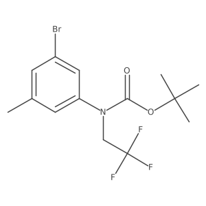 tert-Butyl (3-bromo-5-methylphenyl)(2,2,2-trifluoroethyl)carbamate结构式