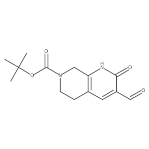 tert-butyl 3-formyl-2-oxo-2,5,6,8-tetrahydro-1,7-naphthyridine-7(1H)-carboxylate Structure