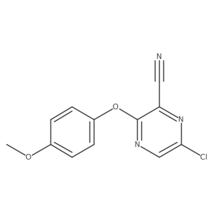 6-Chloro-3-(4-methoxyphenoxy)-2-pyrazinecarbonitrile结构式