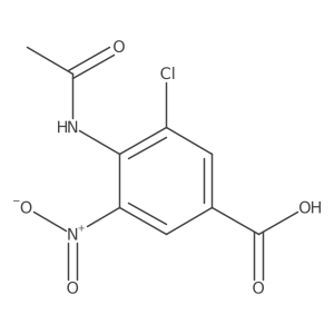 3-Chloro-4-acetamido-5-nitrobenzoic acid结构式