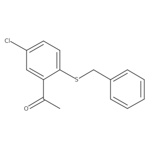 1-[5-Chloro-2-[(phenylmethyl)thio]phenyl]ethanone结构式
