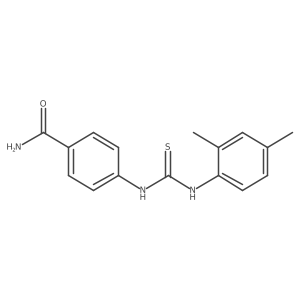 4-[[[(2,4-Dimethylphenyl)amino]thioxomethyl]amino]benzamide结构式