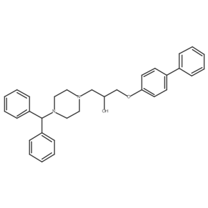 1-[4-(Diphenylmethyl)piperazinyl]-3-(4-phenylphenoxy)propan-2-ol Structure