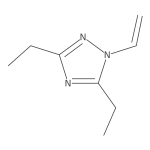 1-Ethenyl-3,5-diethyl-1H-1,2,4-triazole结构式